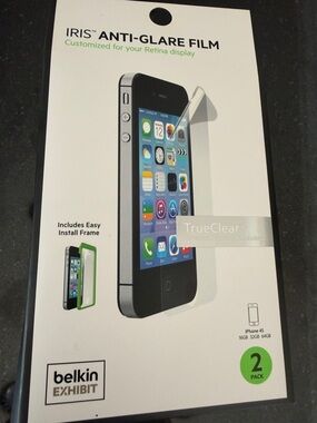 IRIS ANTI-Glare FilmPackaging: iPhone 4s 16GB, 32GB, 64GB (2 PACK 1 Frame Used)